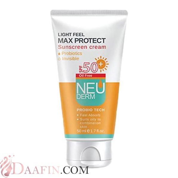 ضد آفتاب مکس پروتکت فاقد چربی بی رنگ Spf 50 نئودرم