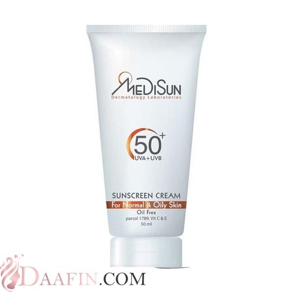 ضد آفتاب بی‌رنگ SPF50 پوست معمولی و چرب مدیسان