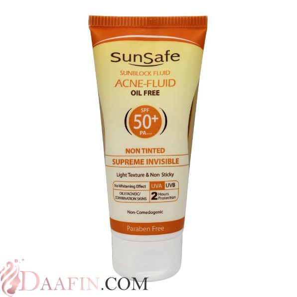 ضد آفتاب فاقد چربی فلوئید آکنئیک +SPF50 سان سیف