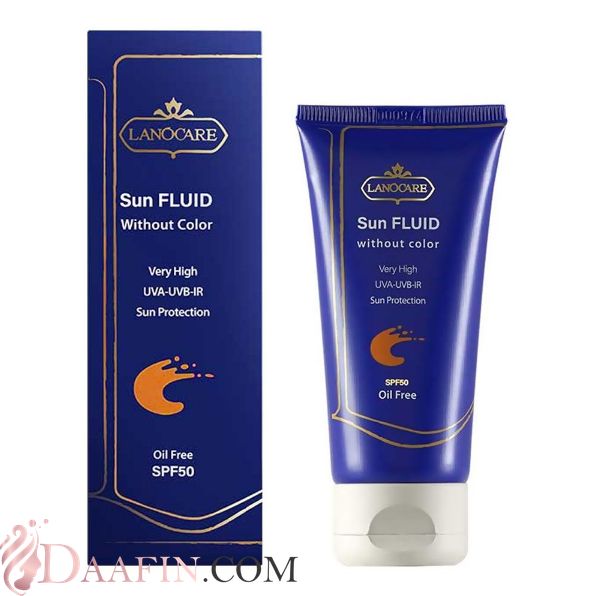 فلوئید ضد آفتاب spf50 بی رنگ فاقد چربی لانوکر