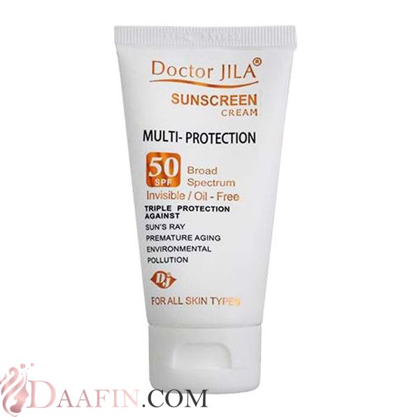 ضد آفتاب بی‌رنگ مولتی پروتکشن SPF50 دکتر ژیلا