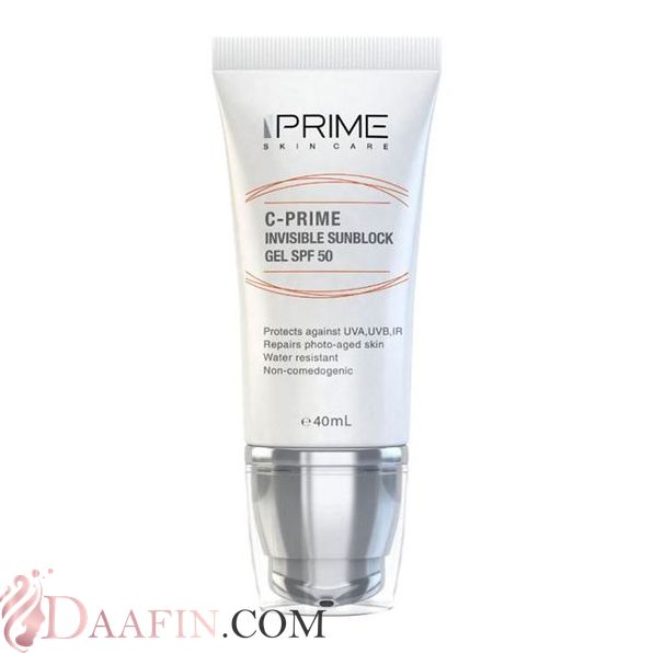 ضد آفتاب ژلی مدل C-Prime حاوی ویتامین C با SPF50 پرایم