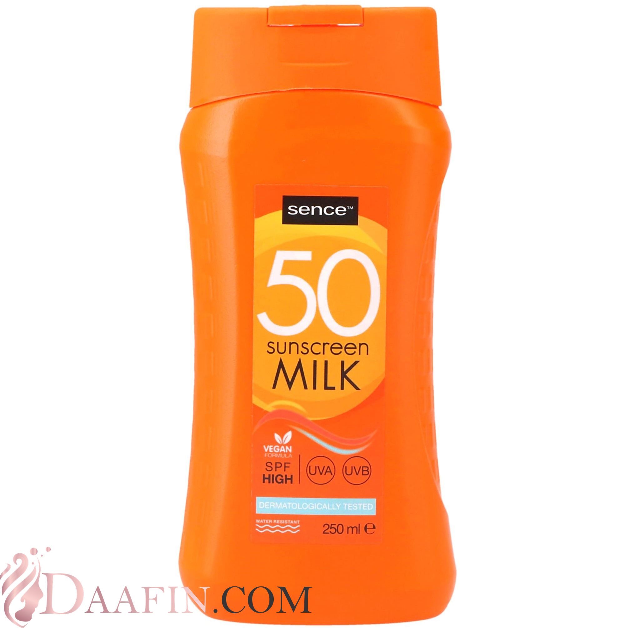 شیر ضد آفتاب سان اسکرین میلک SPF 50 سنس