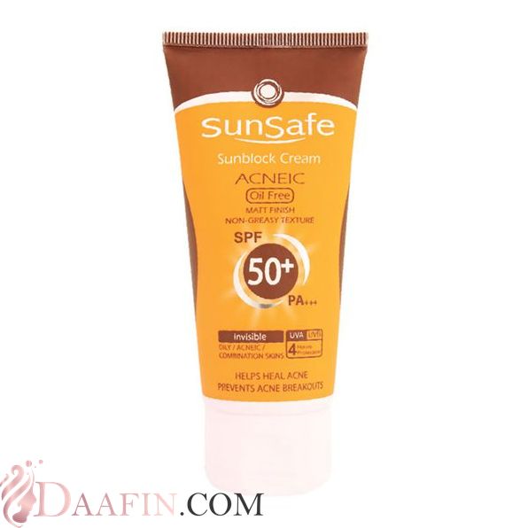 ضد آفتاب فاقد چربی آکنئیک بدون رنگ SPF50 سان سیف