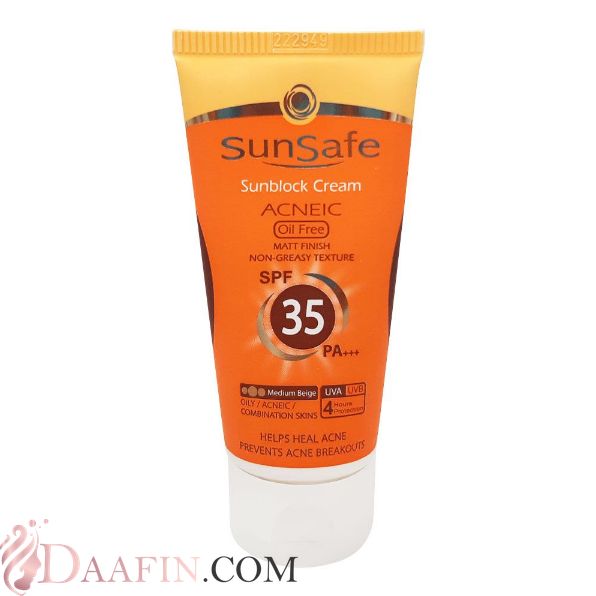 ضد آفتاب رنگی فاقد چربی SPF35 سان سیف