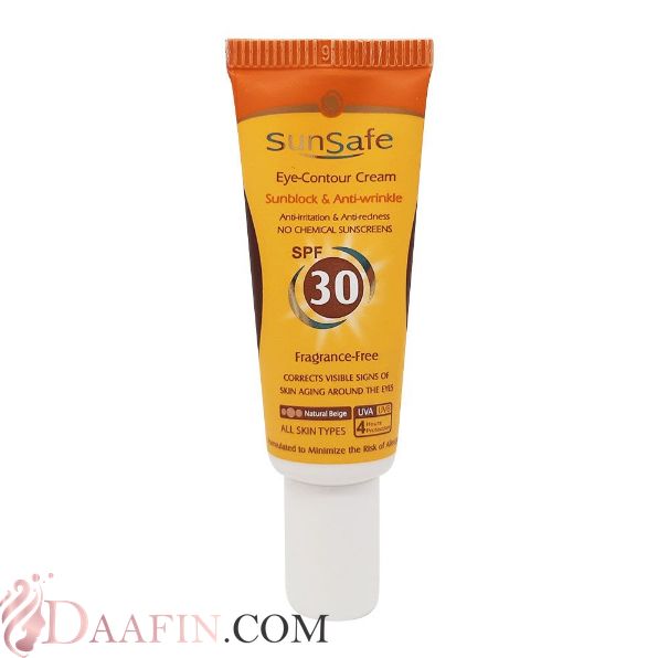 ضد آفتاب و کرم دور چشم بژ طبیعی SPF30 سان سیف