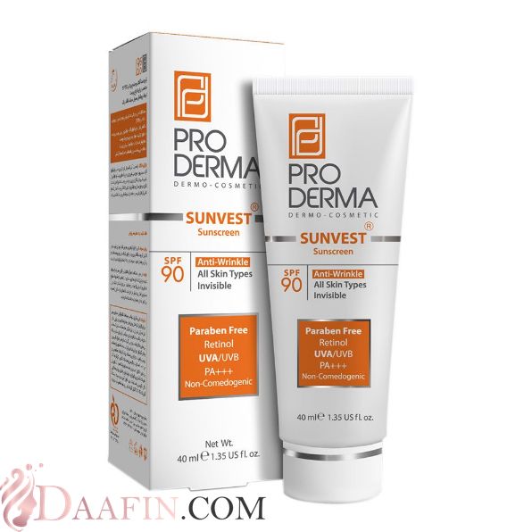 ضد آفتاب و ضد چروک بی رنگ SPF90 پرودرما