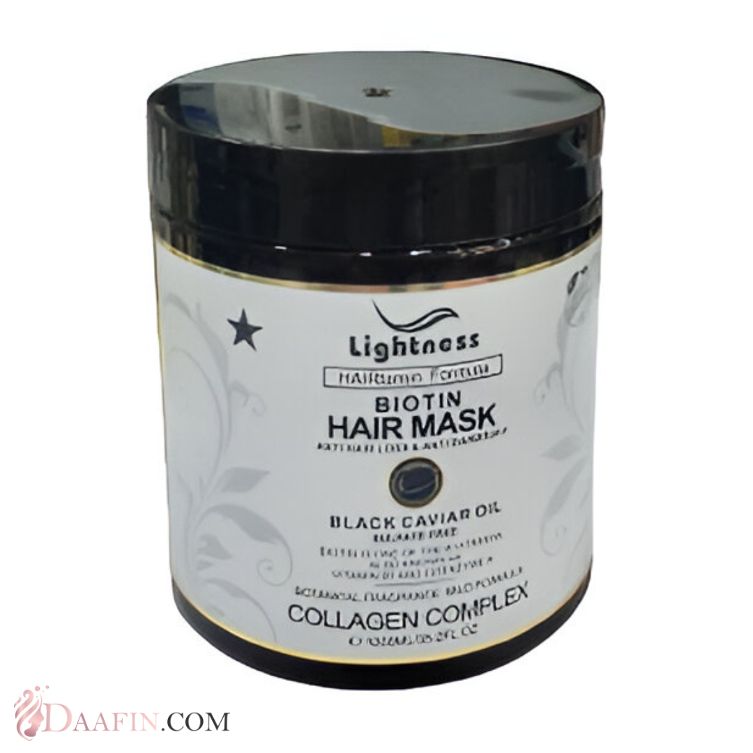 ماسک موی بیوتین لایتنس ضد شوره و ضد ریزش مو با روغن خاویار سیاه
