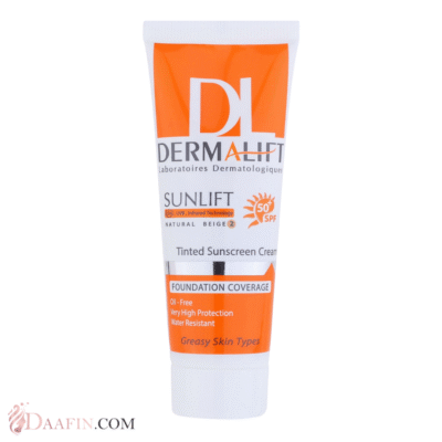 کرم ضد آفتاب رنگی درمالیفت SPF50 مناسب پوست چرب ۴۰ میلیلیتر