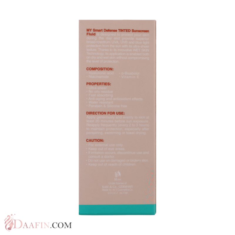 کرم ضد آفتاب رنگی مای SPF50 مدل Smart Defense حجم 50 میلی‌لیتری