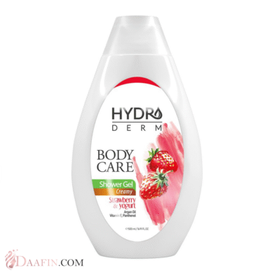 شامپو بدن کرمی هیدرودرم با رایحه ماست و توت فرنگی حجم 500 میل لیتر