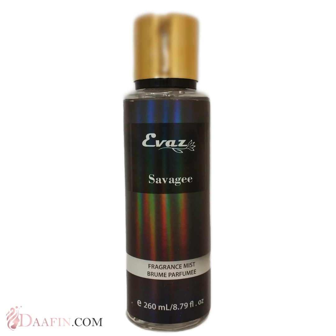 بادی اسپلش رایحه Savage برند Evaz حجم 260 میلی لیتر بادی اسپلش رایحه Savage برند Evaz حجم 260 میلی لیتر